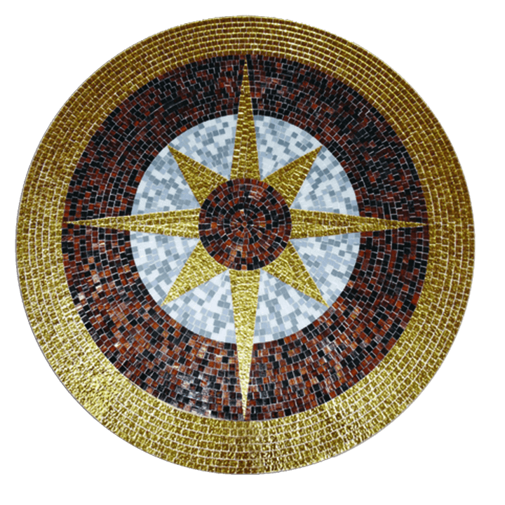 Nudara - Medalhão Mosaico da Bússola