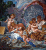 Mosaico con scene di angeli bambini