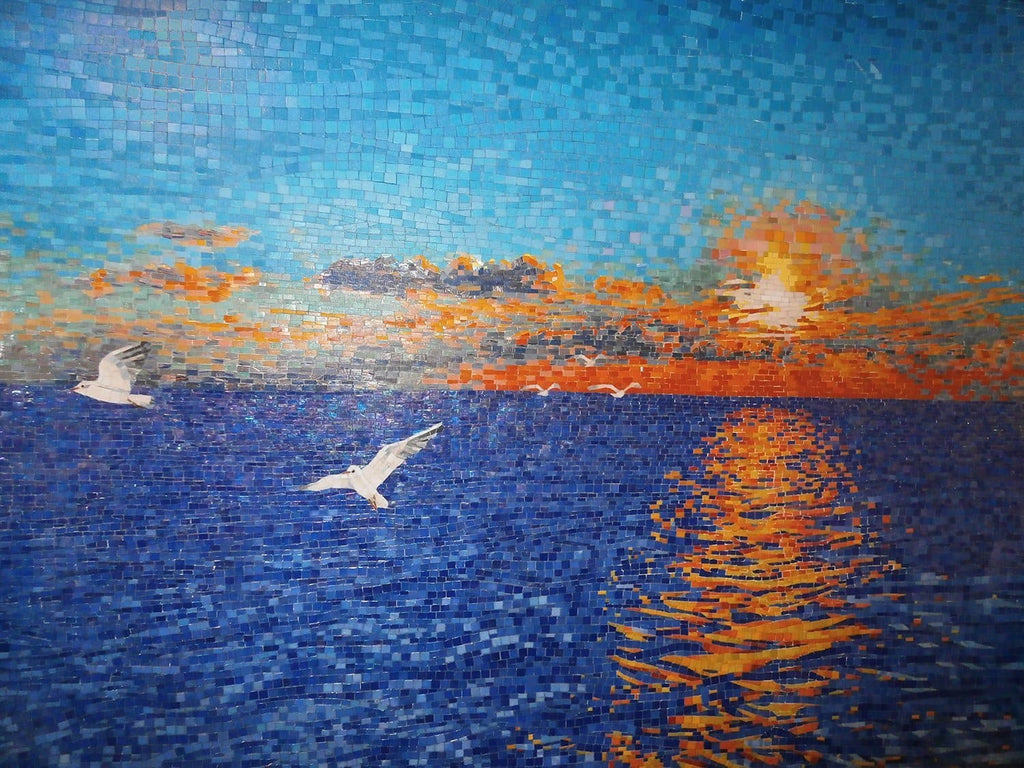 Mosaico de vidrio - La puesta de sol