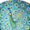 Mosaico de pavo real comunicativo