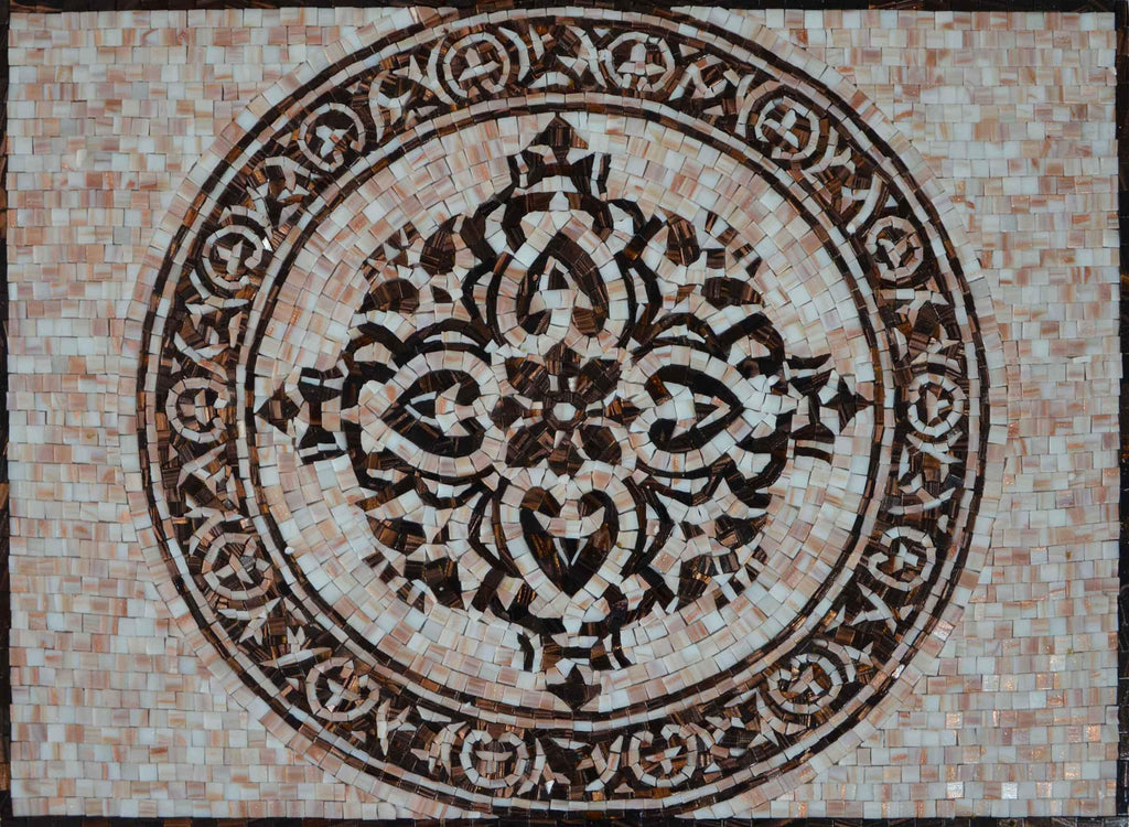 Arte em mosaico - flor real