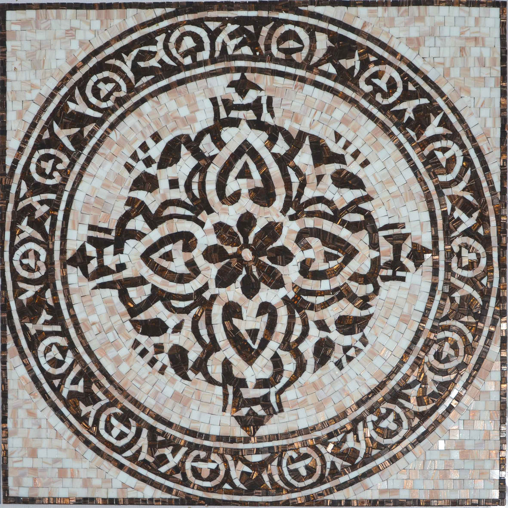 The Royal Peony Floral Mosaic Medallion