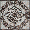 Le médaillon de mosaïque florale de pivoine royale