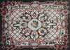 Flower Design Carpet - Glass Mosaic