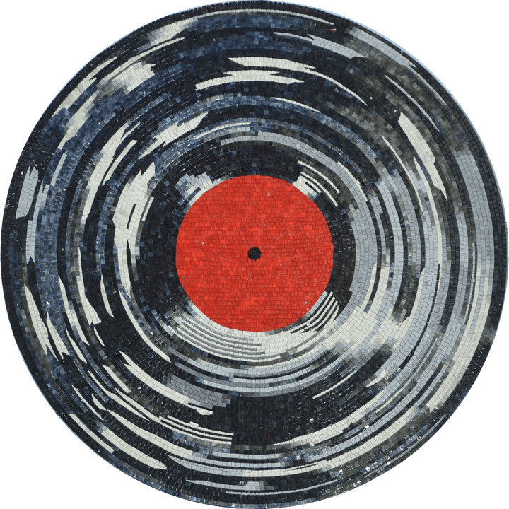 Phonograph Record Glass Mosaic Design