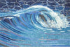 Ola del océano azul - Arte mosaico