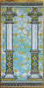 Arte em mosaico de vidro de colunas antigas