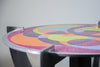 Folie circulaire - Table en mosaïque géométrique | Mozaïco
