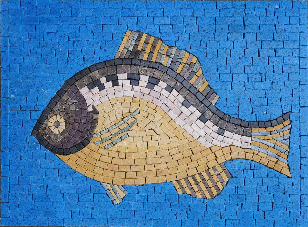 Bluegill en azul - Arte del mosaico de peces