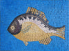 Bluegill In Blue - Fish Mosaic Art