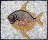 Mosaico de design artístico de peixe