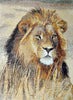 Leone regale: capolavoro di arte della parete in mosaico