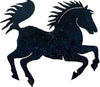 Мозаика Черная Лошадь - Мраморная Мозаика Art Mozaico
