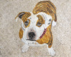 Marmor-Mosaik-Wandbild – Hund Mozaico
