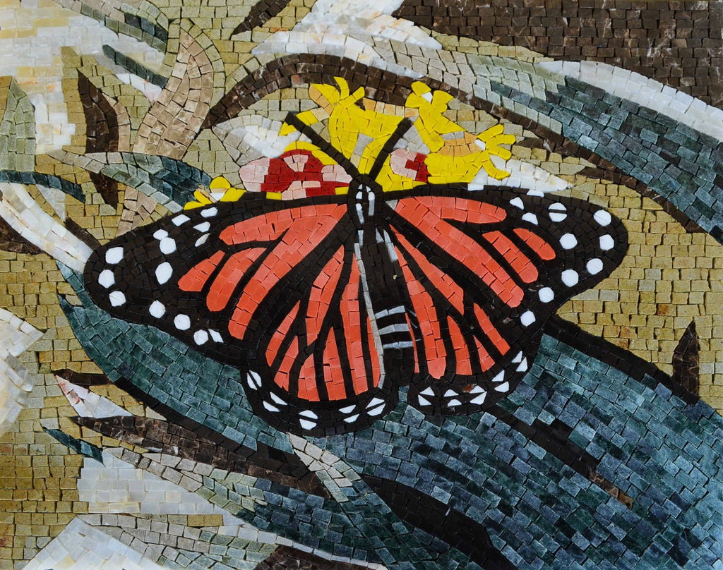 Mosaik-Wandkunst – Schmetterling Mozaico