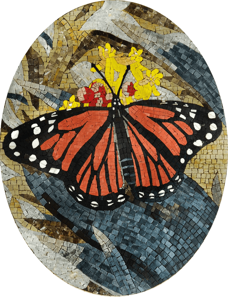 Diseños de Mosaico - Mariposa Colorida Mozaico