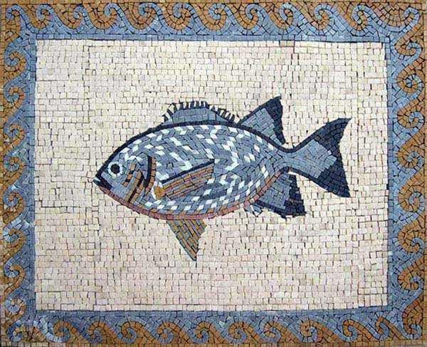 Peixe Mármore Mosaico Mozaico