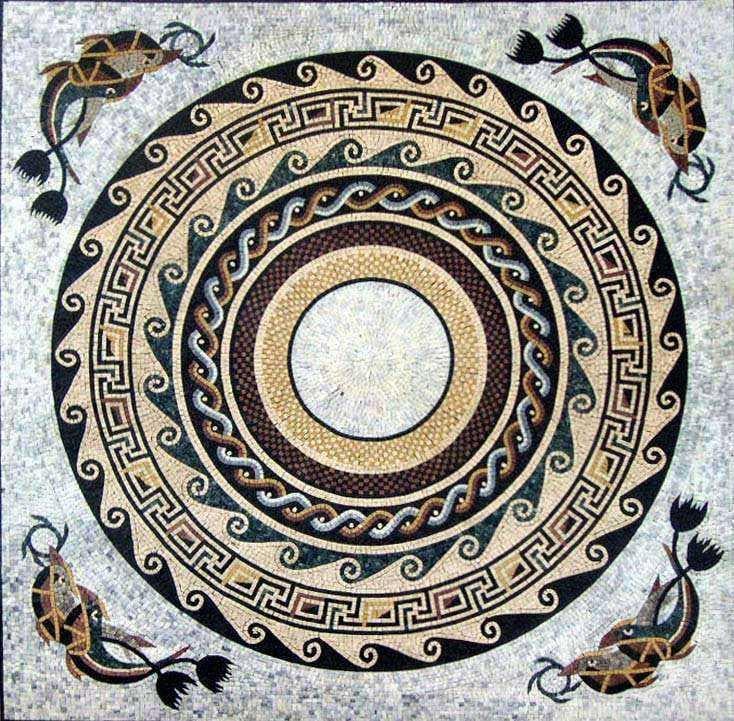 Nautical Geometric Mosaic Mozaico