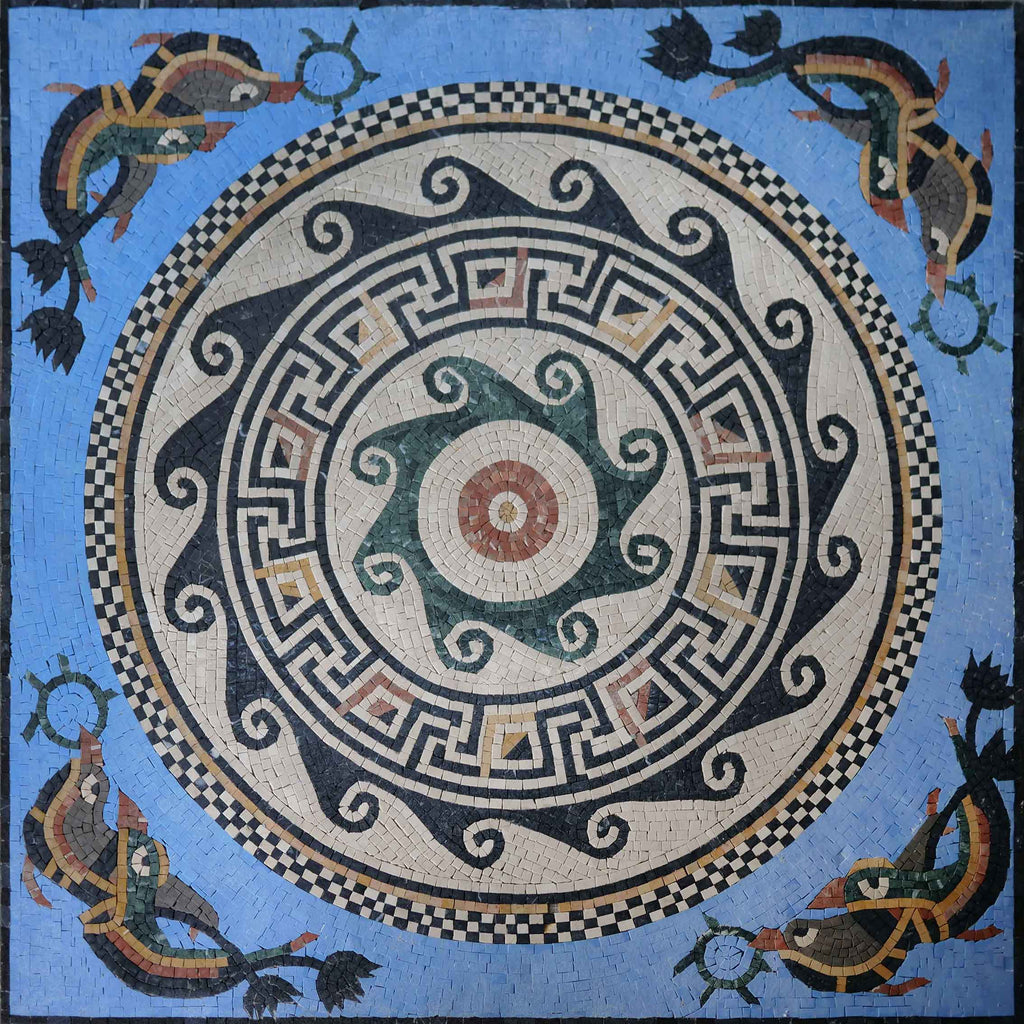 Mural Mosaico - Peixe Arcaico