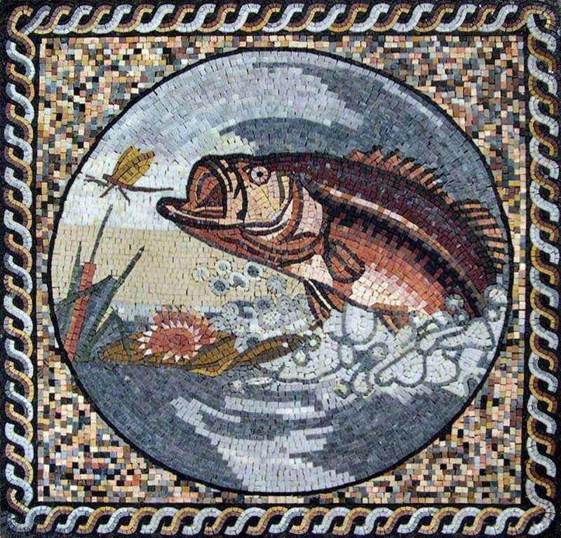 Pesce Pietra Mosaico Mozaico