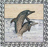 Dauphins Mosaïque Murale Mozaico