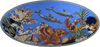 Arte del mosaico acquatico - Barriera corallina