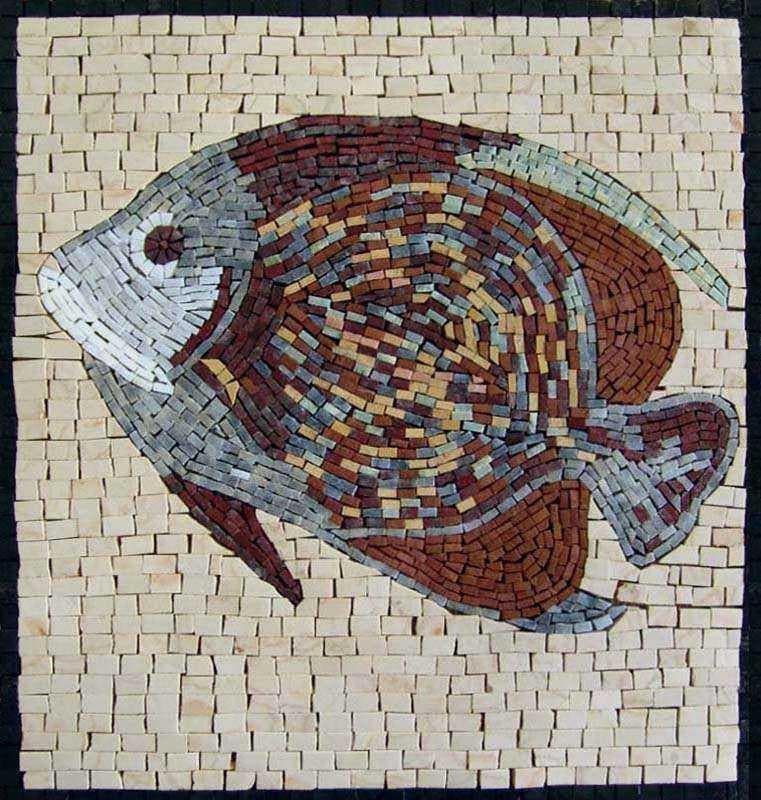 Mosaïque de marbre de poisson Mozaico