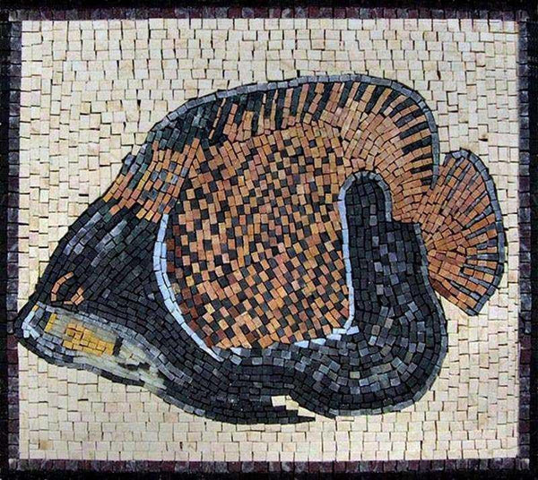Exotic Fish - Marble Mosaic Ideas - Mesh Backing