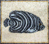 Mosaïque de poisson noir et blanc Mozaico