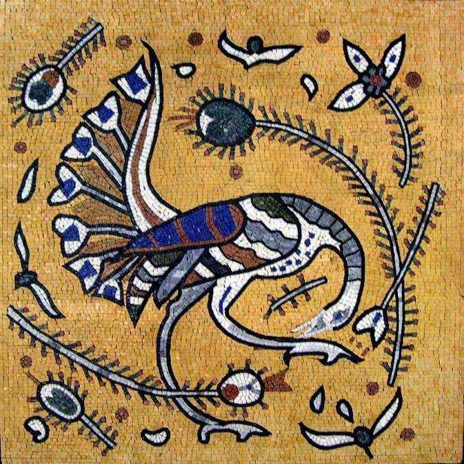 Dessins de mosaïque - Mozaico de paon contemporain