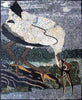 Desenhos em Mosaico - Cegonha de Madeira Mozaico