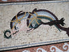 Twin Dolphins - Opera d'arte a mosaico