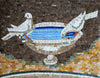 Arte em mosaico de pássaros - dois pombos
