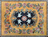 Piso de Mosaico de Mármol - Pájaros y Flores Mozaico