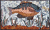 Mosaico di pesci colorati terrosi Mozaico