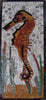 Caballito de Mar Mármol Mosaico Mozaico