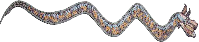 Borde de mosaico de serpiente marina Mozaico