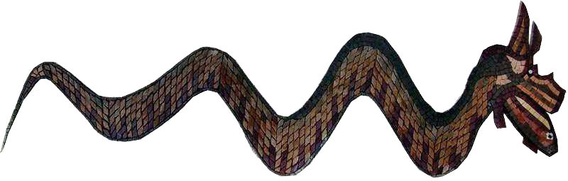 Serpente Marino Mosaico Arte Mozaico