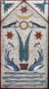 Flora e Fauna Mármore Peixe Mosaico Mural Mozaico