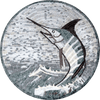 Mosaico de peixe-espada cinza