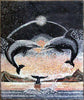 Delfini al chiaro di luna Mosaici Art