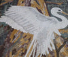 Airone bianco maggiore - Arte del mosaico
