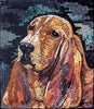 Marmor-Mosaik-Kunst - Hundeportrait