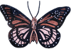Mosaikkunst - Mehrfarbiger Schmetterling