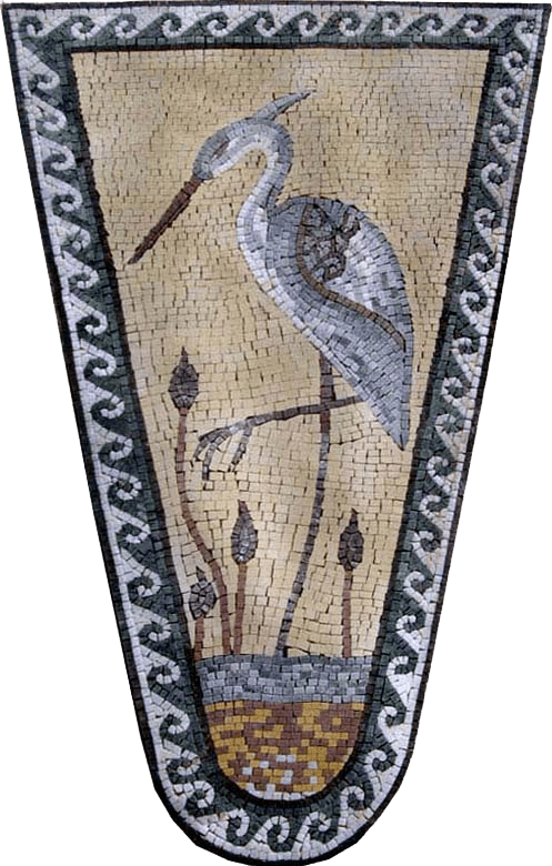 Diseños de mosaico - Garza de pie