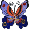 Artistic Colorful Butterfly Mosaic