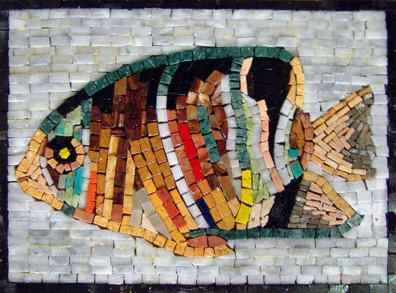 Arte del mosaico - petirrojo