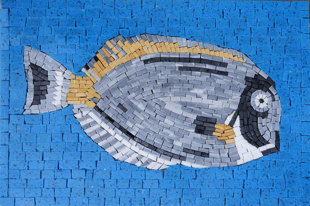 Pez Tang Azul: Arte de peces mosaico