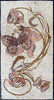 Arte de pared de mosaico - mariposas