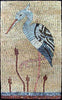 Mosaic Tile Art - White Heron